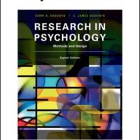 Manual Solutions for Research in Psychology: Methods and Design 8 by C James Goodwin