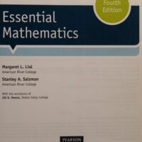 Full Download Manual Solution for Essential Mathematics 4 by Margaret Lial, Stanley Salzman