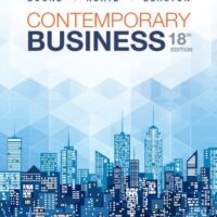 Manual Solutions for Contemporary Business 18 by Louis E. Boone, David L. Kurtz, Susan Berston