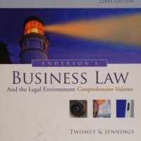 Full Download Test Bank Anderson's Business Law and the Legal Environment 22 by David P. Twomey, Marianne M. Jennings