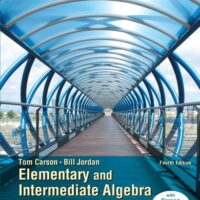 Manual Solution for Elementary and Intermediate Algebra 4 by Tom Carson, Bill Jordan