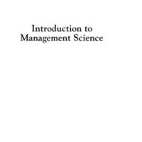 Full Download Manual Solution for Introduction to Management Science (12th Edition) 12 by Bernard W. Taylor III