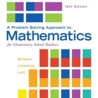 Full Download Manual Solution for A Problem Solving Approach to Mathematics for Elementary School Teachers 12 by Rick Billstein, Shlomo Libeskind, Johnny Lott