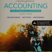 Full Download Test Bank Horngren's Accounting, The Financial Chapters (11th Edition) - Standalone book 11 by Tracie L. Miller-Nobles, Brenda L. Mattison, Ella Mae Matsumura