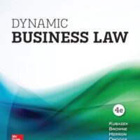 Full Download Test Bank Dynamic Business Law 4 by Nancy Kubasek, M. Neil Browne, Linda Barkacs, Daniel Herron, Carrie Williamson, Lucien Dhooge