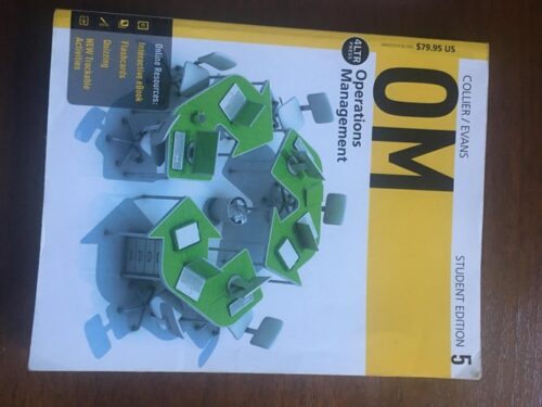 Manual Solutions for OM5 (with CourseMate, 1 term (6 months) Printed Access Card) (New, Engaging Titles from 4LTR Press) 5 by David A. Collier, James R. Evans