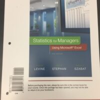 Full Download Manual Solution Statistics for Managers Using Microsoft Excel 8 by David Levine, David Stephan, Kathryn Szabat