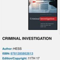 Manual Solutions for Criminal Investigation 11 by Kären M. Hess, Christine Hess Orthmann, Henry Lim Cho