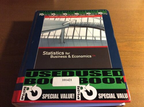Full Download Manual Solution for Statistics for Business & Economics (with XLSTAT Education Edition Printed Access Card) 13 by David R. Anderson, Dennis J. Sweeney, Thomas A. Williams, Jeffrey D. Camm, James J. Cochran