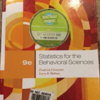 Manual Solution for Statistics for the Behavioral Sciences, 9th Edition 9th by Frederick J Gravetter, Larry B. Wallnau