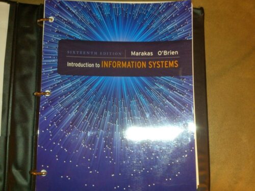 Full Download Manual Solution Introduction to Information Systems Introduction to Information Systems 16th by Marakas, O'Brien