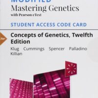 Manual Solution Concepts of Genetics -- Modified Mastering Genetics with Pearson eText Access Code 12 by William Klug, Michael Cummings, Charlotte Spencer, Michael Palladino, Darrell Killian