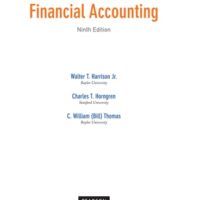 Manual Solutions for Financial Accounting 9 by Walter T. Harrison Jr., Charles T. Horngren, C. William Thomas