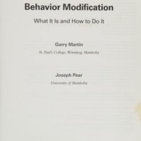 Manual Solution for Behavior Modification (10th Edition) 10 by Garry Martin, Joseph Pear