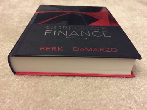 Manual Solutions for Corporate Finance (3rd Edition) (Pearson Series in Finance) 3 by Jonathan Berk, Peter DeMarzo